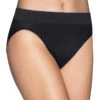 Vanity Fair Beyond Comfort Hi-Cut Brief 13212 -Freshpair Lingerie Store 13212 Midnight Black front crop SQ