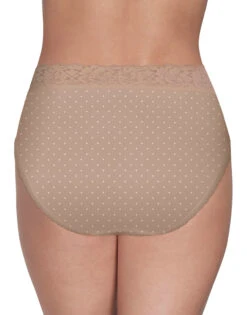 Vanity Fair Flattering Lace Hi Cut Brief 13280 -Freshpair Lingerie Store 13280 HoneyDotPrint 3490 2Back SQ