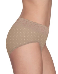 Vanity Fair Flattering Lace Hi Cut Brief 13280 -Freshpair Lingerie Store 13280 HoneyDotPrint 3490 3Side 3x4 1