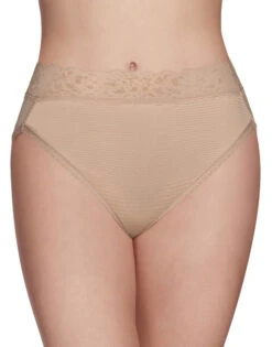Vanity Fair Flattering Lace Hi Cut Brief 13280 -Freshpair Lingerie Store 13280 RoseBeige 3071 1Front 3x4 1