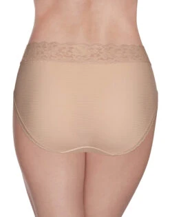 Vanity Fair Flattering Lace Hi Cut Brief 13280 -Freshpair Lingerie Store 13280 RoseBeige 3071 2Back 3x4 1