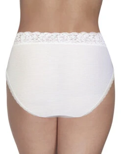 Vanity Fair Flattering Lace Hi Cut Brief 13280 -Freshpair Lingerie Store 13280 StarWhite 770 2Back 3x4 1