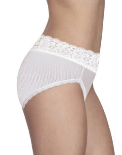 Vanity Fair Flattering Lace Hi Cut Brief 13280 -Freshpair Lingerie Store 13280 StarWhite 770 3Side 3x4 1