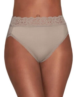 Vanity Fair Flattering Lace Hi Cut Brief 13280 -Freshpair Lingerie Store 13280 ToastedCoconut 3551 1Front 3x4 1