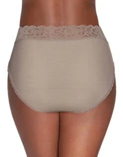 Vanity Fair Flattering Lace Hi Cut Brief 13280 -Freshpair Lingerie Store 13280 ToastedCoconut 3551 2Back 3x4 1