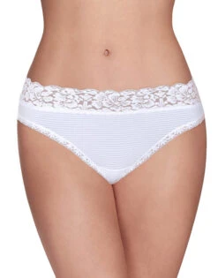 Vanity Fair Flattering Lace Bikini 18285 -Freshpair Lingerie Store 18285 4581 WhiteStripe VANITYFAIR PANTS asset model front 3x4 4e748987 80fc 4cff ab70 eb679b1fe437