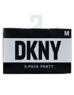 DKNY 3-Pack Thong DK5026BP3 -Freshpair Lingerie Store 1 DK5026BP3 B7P BLACK 3PACK Front