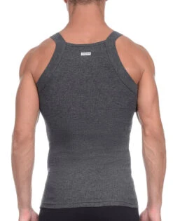 2xist Men's 2-Pack Essential Range Square Cut Tank Tops 020227 -Freshpair Lingerie Store 2xist 020227 Charcoal Heather T 3 cb93ad1b 55e9 427d ace6 b40eac964204