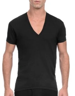 2xist Men's Pima Slim Fit Deep V-Neck T-Shirt 041041