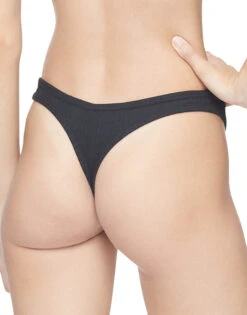 Calvin Klein Women Ribbed Thong QD3884 -Freshpair Lingerie Store 51213884 001 alternate1