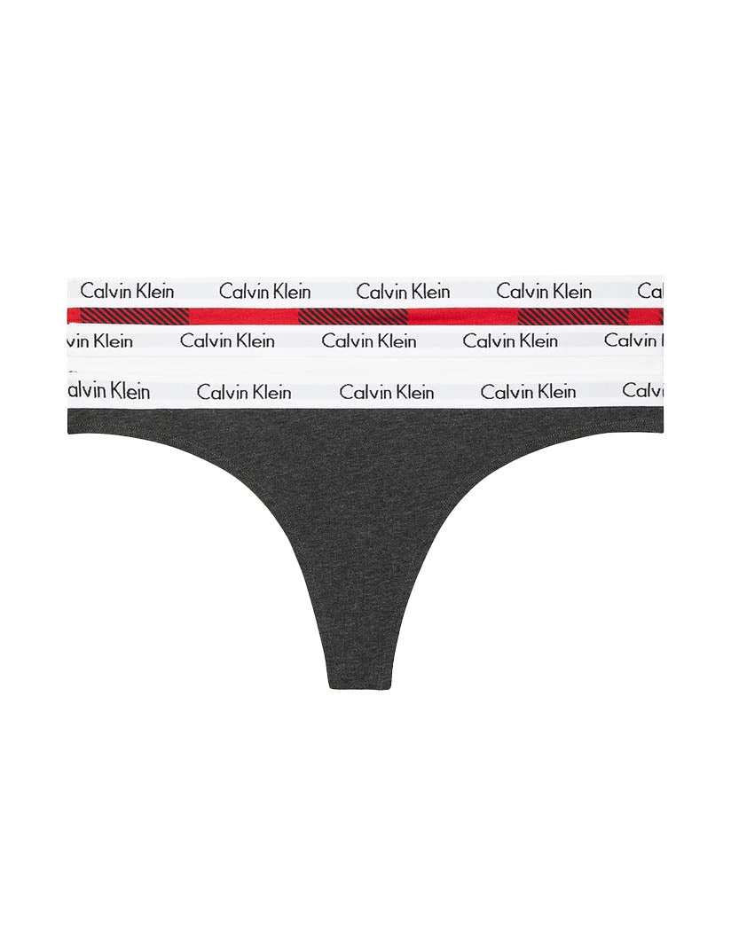 Calvin Klein Women 3-Pack Carousel Thong QD3587 3 Calvin Klein Women 3-Pack Carousel Thong QD3587