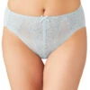 Wacoal Retro Chic Hi Cut Panty Cloud Blue 841186 -Freshpair Lingerie Store 841186 465