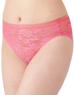 Wacoal Awareness Hi Cut Pink Lemonade/ Silver Sconce 871101 -Freshpair Lingerie Store 871101 680 S