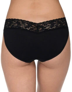 Hanky Panky Cotton With A Conscience V-Kini 892201 -Freshpair Lingerie Store 892201 black back