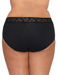 Hanky Panky Cotton With A Conscience Plus Size French Brief 892461X -Freshpair Lingerie Store 892461X black back