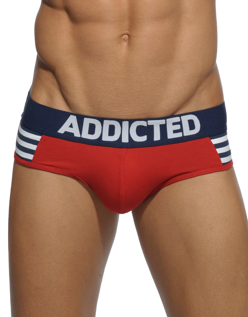Addicted Men's Sailor Stripes Brief AD510 6 Addicted Men's Sailor Stripes Brief AD510 - Image 4