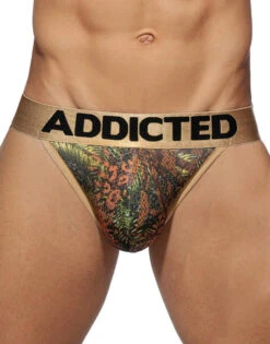 Addicted 3- Pack Tropical Mesh Jock Push Up AD911P -Freshpair Lingerie Store AD911 C12F