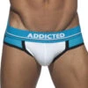 Addicted Push Up Sport Cotton Jock Underwear White/Blue AD744 -Freshpair Lingerie Store Addicted AD744 White B 2