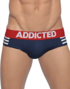 Addicted Men's Sailor Stripes Brief AD510