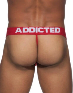Addicted 3-Pack Basic Soft Cotton G-String AD746P -Freshpair Lingerie Store Addicted AD746P Black Navy Red B 1