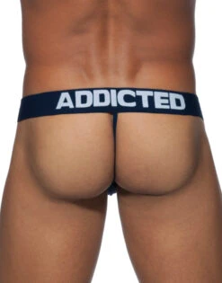 Addicted 3-Pack Basic Soft Cotton G-String AD746P -Freshpair Lingerie Store Addicted AD746P Black Navy Red B 4