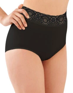 Bali Lacy Skamp Brief Panty DF2744 -Freshpair Lingerie Store Bali 2744 Black B