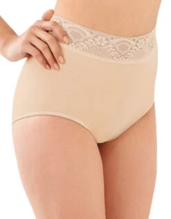 Bali Lacy Skamp Brief Panty DF2744 -Freshpair Lingerie Store Bali 2744 Mocha B