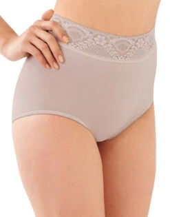 Bali Lacy Skamp Brief Panty DF2744 -Freshpair Lingerie Store Bali 2744 Rosewood B