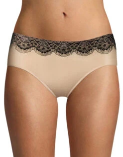 Bali One Smooth U All Around Smoothing Hipster DF2H63 -Freshpair Lingerie Store Bali 2H63 Nude w Black Lace B