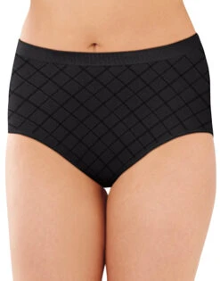 Bali Comfort Revolution Seamless Brief Panty DF803J -Freshpair Lingerie Store Bali 803J Black Diamond B