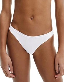 Calvin Klein CK One Cotton Bikini 2-Pack QD3789 -Freshpair Lingerie Store CKW QD3789 WhiteStencilOne GreyHeather 921 B 4
