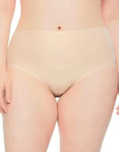 Chantelle Soft Stretch Seamless Full Brief Plus Size Panty 1137 -Freshpair Lingerie Store Chantelle 1137 PLS MAKE SKIN DAKER 1
