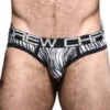 Andrew Christian Metallic Zebra Brief W/ Almost Naked 92292 -Freshpair Lingerie Store Dec 92292Brief01