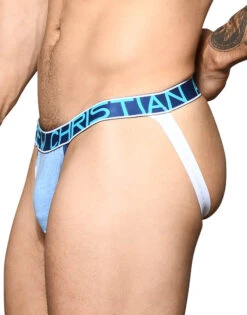 Andrew Christian Fly Jock W/ Almost Naked 92364 -Freshpair Lingerie Store Feb 92364Jock Blue03
