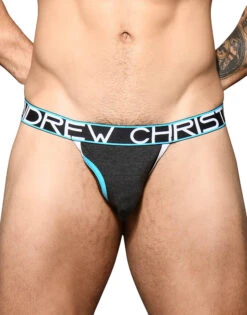 Andrew Christian Fly Jock W/ Almost Naked 92364 -Freshpair Lingerie Store Feb 92364Jock Charcoal01