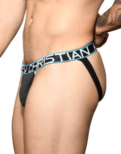 Andrew Christian Fly Jock W/ Almost Naked 92364 -Freshpair Lingerie Store Feb 92364Jock Charcoal03