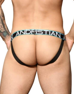 Andrew Christian Fly Jock W/ Almost Naked 92364 -Freshpair Lingerie Store Feb 92364Jock Charcoal05