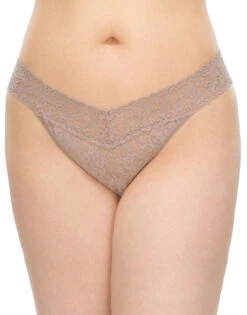 Hanky Panky Stretch Original Rise Lace Plus Size Thong 4811X -Freshpair Lingerie Store Hanky Panky 4811x Chai B