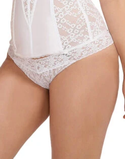 Hanky Panky Stretch Original Rise Lace Plus Size Thong 4811X -Freshpair Lingerie Store Hanky Panky 4811x White B