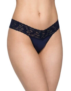 Hanky Panky Cotton With A Conscience Low Rise Thong 891581 -Freshpair Lingerie Store Hanky Panky 891581 Navy B