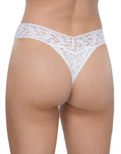 Hanky Panky Stretch Signature Original Rise Lace Thong 4811 -Freshpair Lingerie Store HankyPanky 4811 White B 2