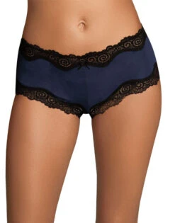 Maidenform Cheeky Scalloped Lace Hipster 40837 -Freshpair Lingerie Store Maidenform 40837 NavyBlack B