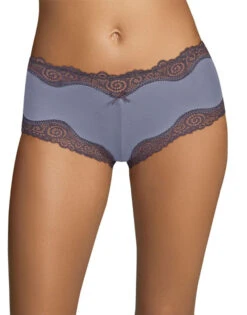 Maidenform Cheeky Scalloped Lace Hipster 40837 -Freshpair Lingerie Store Maidenform 40837 Plum GreyRising Smoke B