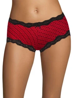 Maidenform Cheeky Scalloped Lace Hipster 40837 -Freshpair Lingerie Store Maidenform 40837 Red Sweetshirt B