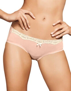 Maidenform Comfort Devotion Embellished Hipster 40861 -Freshpair Lingerie Store Maidenform 40861 Gentle Peach Ivory B 1