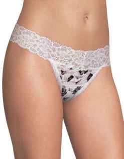 Maidenform Sexy Must Haves Lace Thong DMESLT -Freshpair Lingerie Store Maidenform DMESLT Morning Open Floral White B