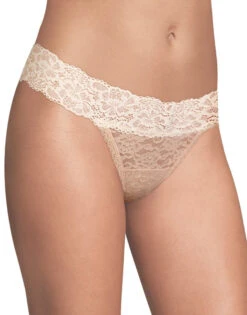 Maidenform Sexy Must Haves Lace Thong DMESLT -Freshpair Lingerie Store Maidenform DMESLT Paris Nude w Ivory B