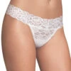 Maidenform Sexy Must Haves Lace Thong DMESLT -Freshpair Lingerie Store Maidenform DMESLT White B