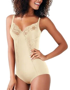 Maidenform Flexees Pretty Collection Body Briefer FL1456 -Freshpair Lingerie Store Maidenform FL1456 Buttercream