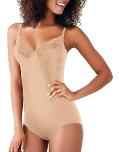 Maidenform Flexees Pretty Collection Body Briefer FL1456 -Freshpair Lingerie Store Maidenform FL1456 ParisNude